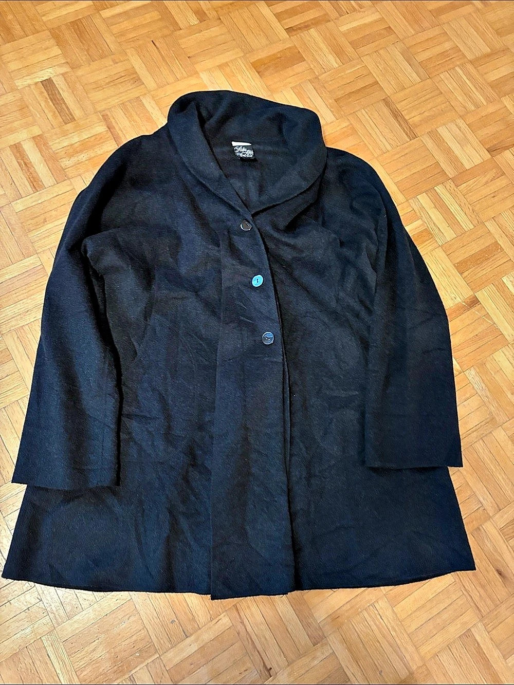 Jane Post for Saks Fifth Avenue Dark charcoal Button-Front Jacket